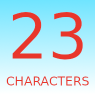 23 Characters