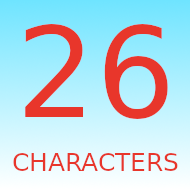 26 Characters