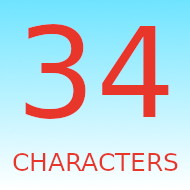 34 Characters