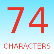 74 Characters